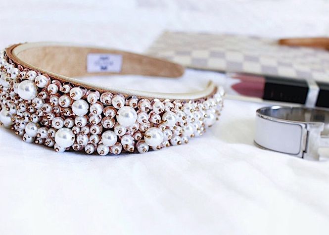 Hovedbilde Diadem gyldene perler